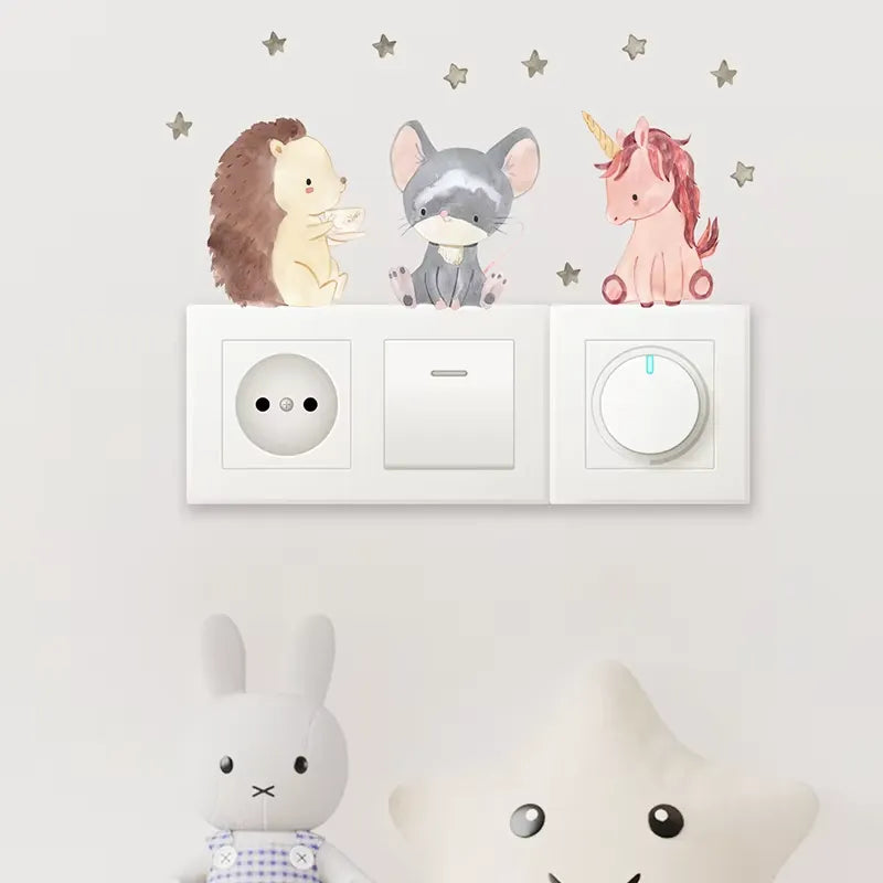 Adesivos de Parede Infantil Animais Fofos Leve 6 Pague 5 Varialle