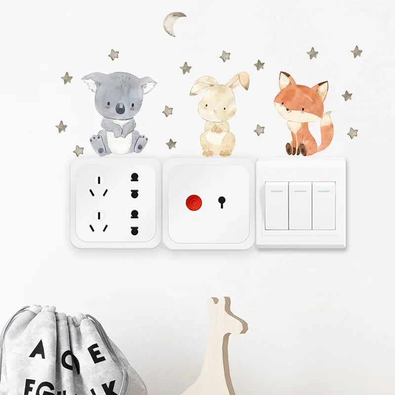 Adesivos de Parede Infantil Animais Fofos Leve 6 Pague 5 Varialle