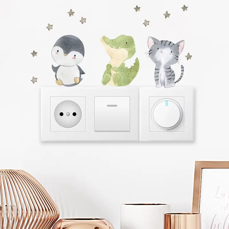 Adesivos de Parede Infantil Animais Fofos Leve 6 Pague 5 Varialle
