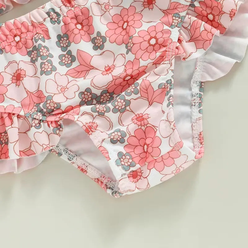 Biquíni Infantil Estampado com Babados 6 Meses a 3 Anos - Varialle