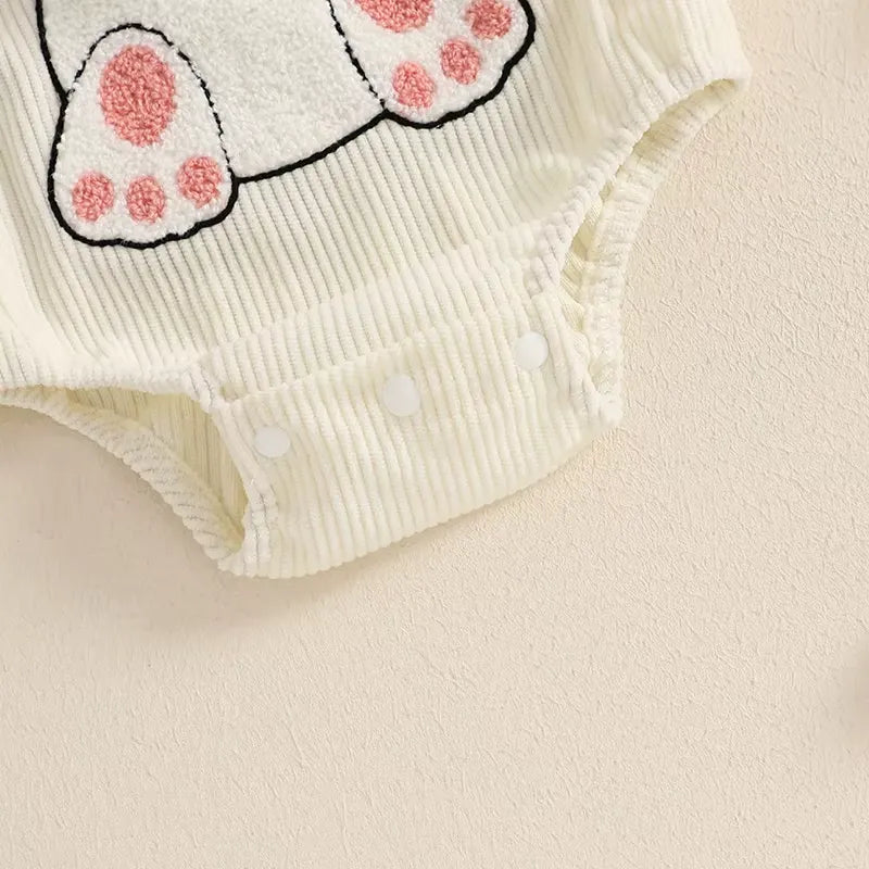 Body Infantil Coelhinho com Pompom e Headband 0 a 18 Meses Varialle