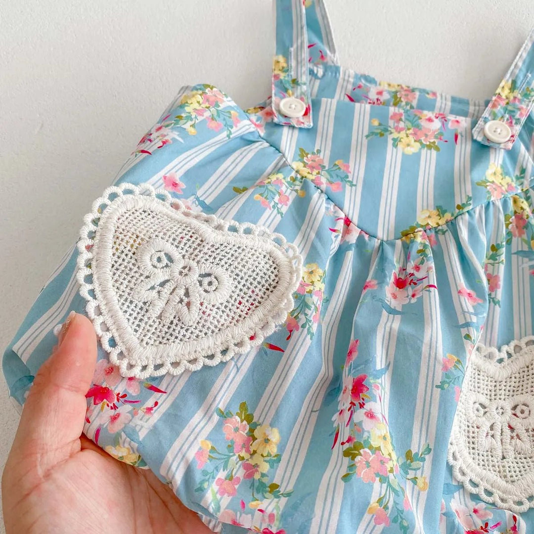 Conjunto Bebê Floral Floresce em Algodão – Macacão e Blusa 3 a 24 Meses Varialle