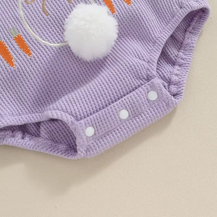 Conjunto Body Bebê Menina Coelho com Pompom e Headband 0 a 18 Meses Varialle