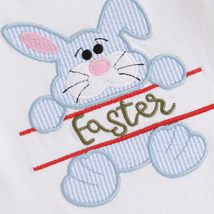 Conjunto Infantil Body Coelhinho com Suspensório 0 a 18 Meses Varialle