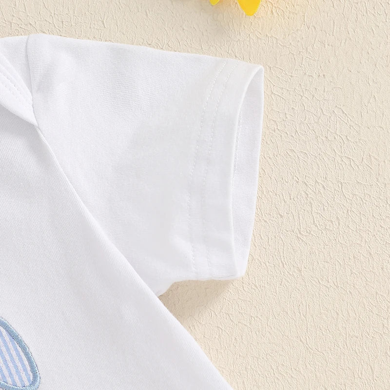 Conjunto Infantil Body Coelhinho com Suspensório 0 a 18 Meses Varialle