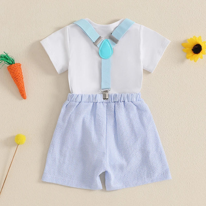 Conjunto Infantil Body Coelhinho com Suspensório 0 a 18 Meses Varialle