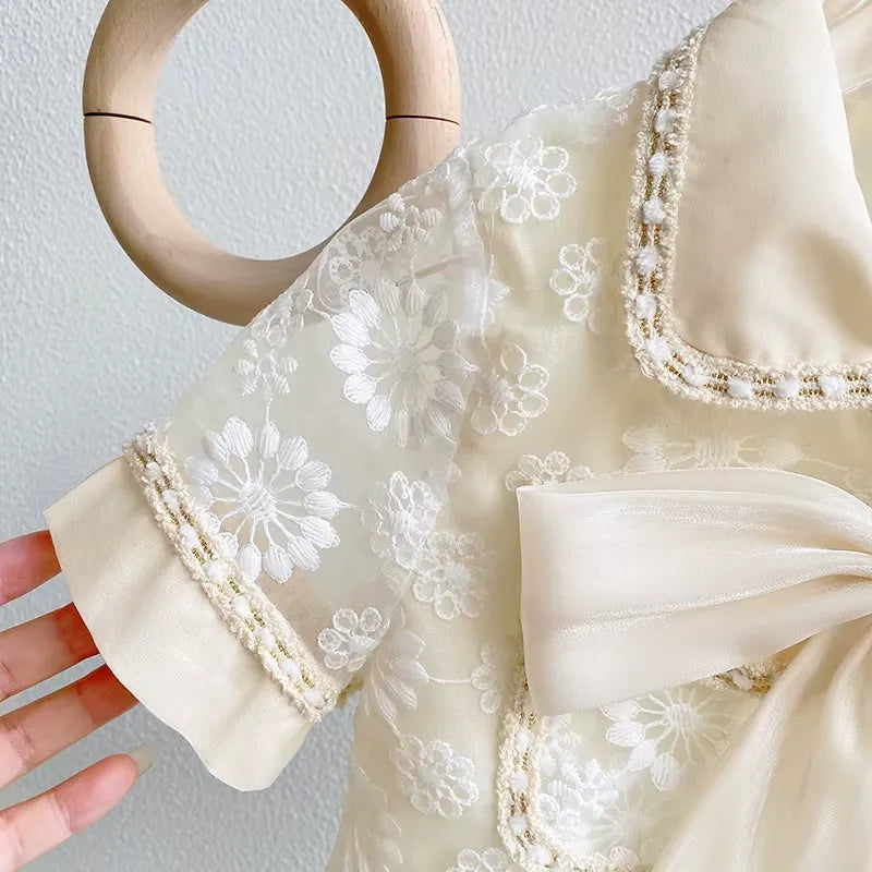 Conjunto Infantil Feminino Renda Bordada 2 a 7 Anos_Varialle