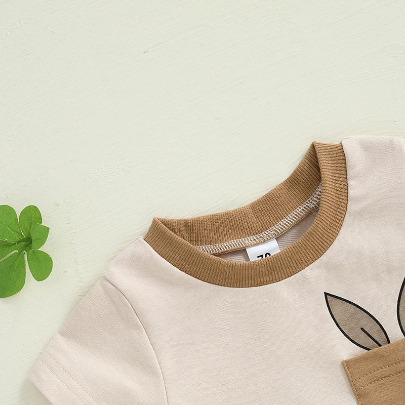 Conjunto Menino Camiseta e Shorts Coelhinhos 6 Meses a 3 Anos Varialle
