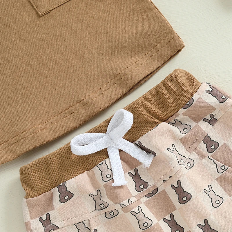 Conjunto Menino Camiseta e Shorts Coelhinhos 6 Meses a 3 Anos Varialle
