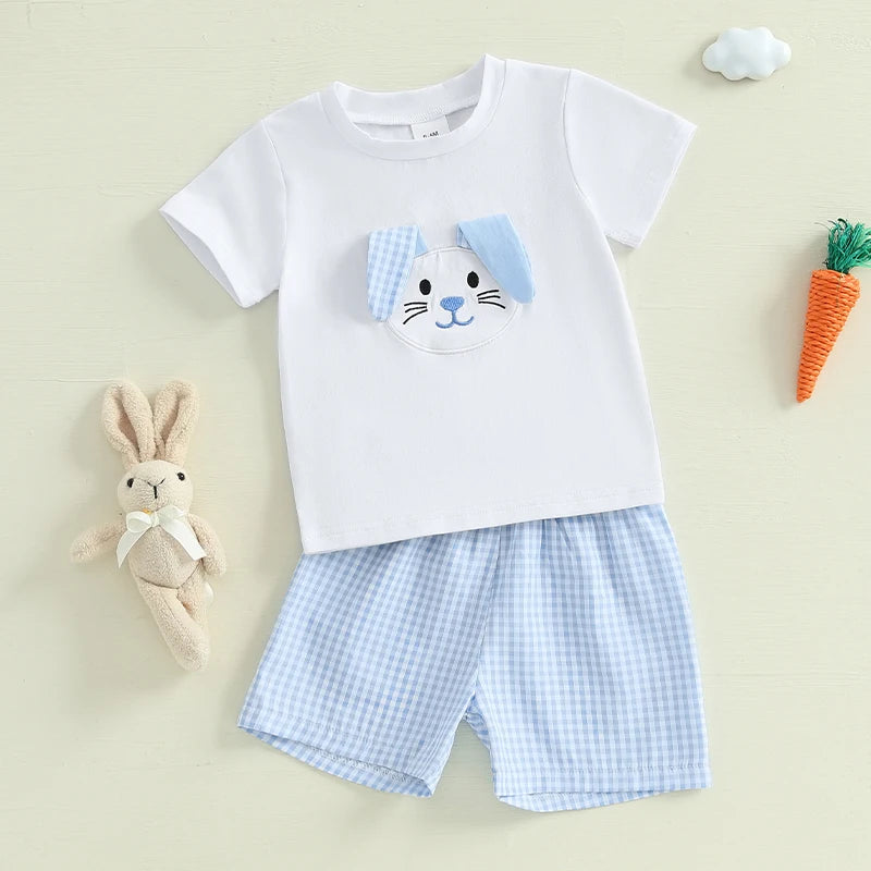 Conjunto Meninos Camiseta Coelhinho com Short 3 M a 3 A Varialle