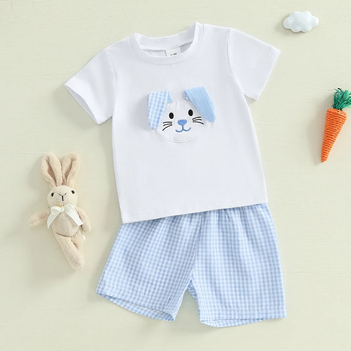 Conjunto Meninos Camiseta Coelhinho com Short 3 M a 3 A Varialle