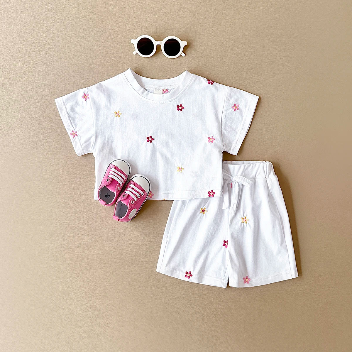 Conjunto Verão Bebê Algodão Floral 2 Peças 6 Meses a 3 Anos Varialle