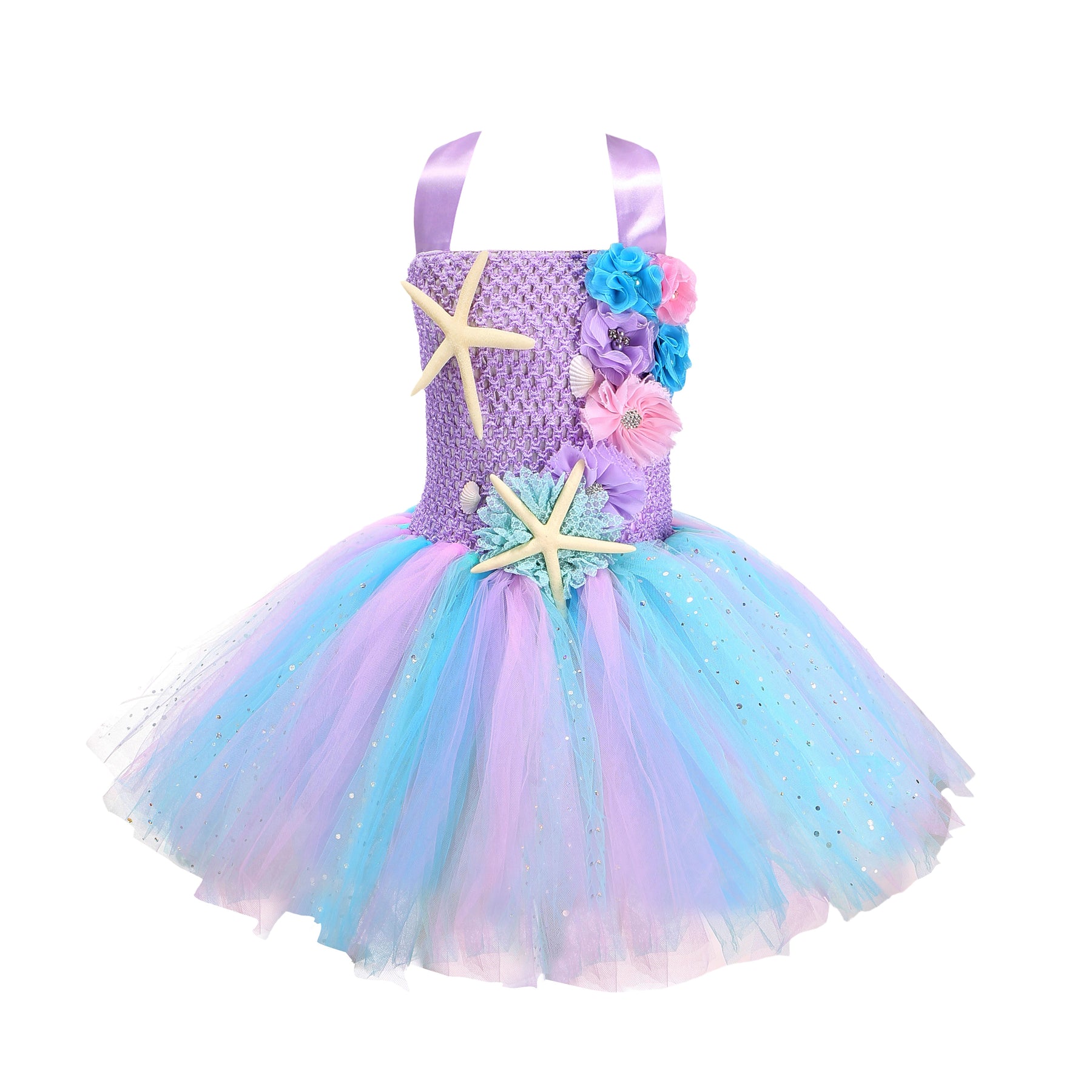 Fantasia Infantil Sereia Princesa com Vestido e Acessorios 1 a 12 Anos Varialle