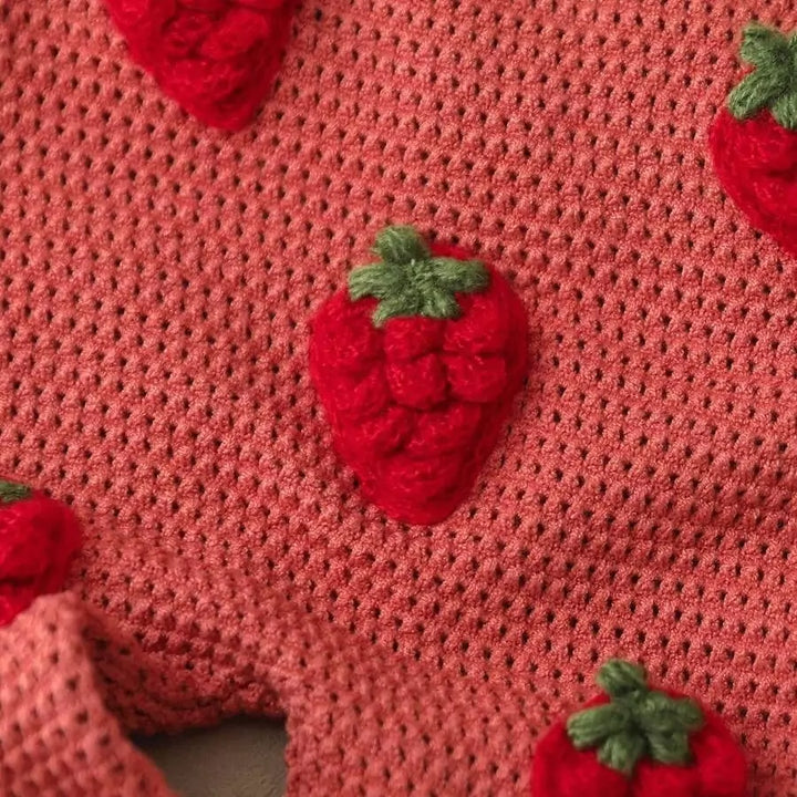 Macacão Infantil Feminino Morango do Amor 3 a 36 Meses