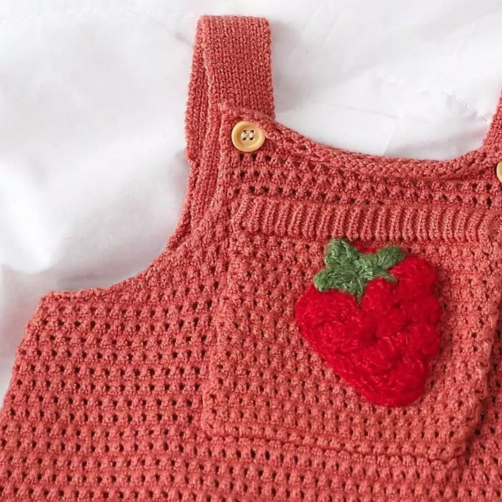 Macacão Infantil Feminino Morango do Amor 3 a 36 Meses