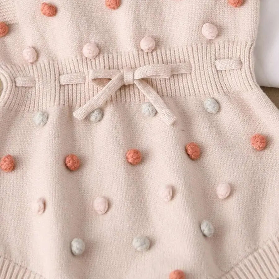 Macaquinho de Tricô Feminino para Bebê Algodão Doce 1 a 18 Meses