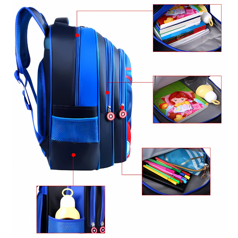 Mochila Infantil 3D à Prova d'Água Capitão América, Varialle
