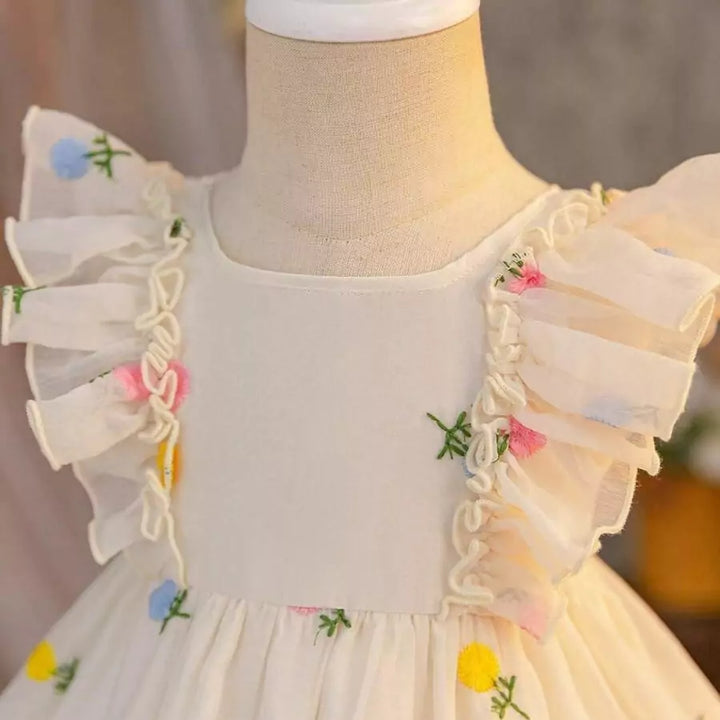 Vestido Infantil Encanto das Flores 6 Meses a 3 Anos