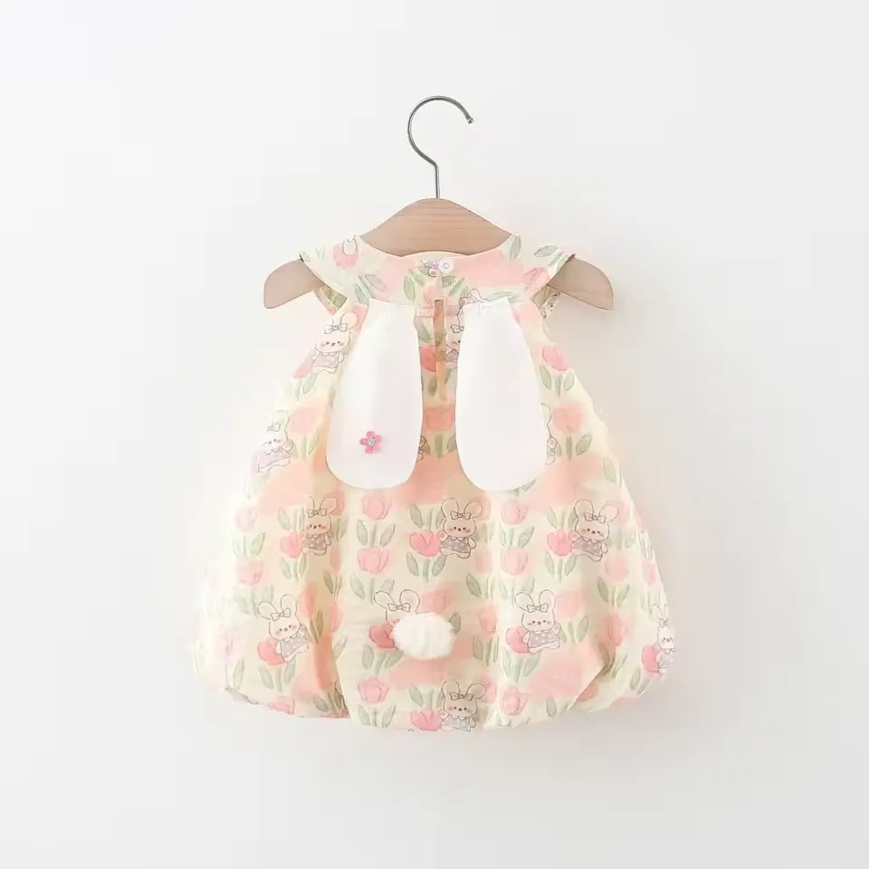 Vestido Infantil FunnyBunny e Bolsa Brinde 9 Meses a 4 Anos Varialle