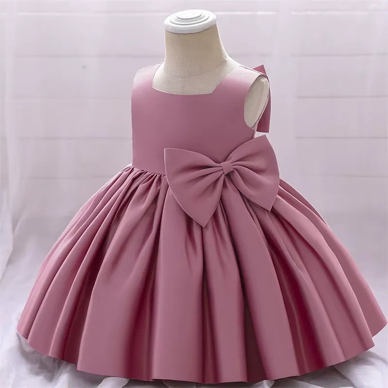 Vestido Infantil com Laço para Festas 3 Meses a 10 Anos Varialle