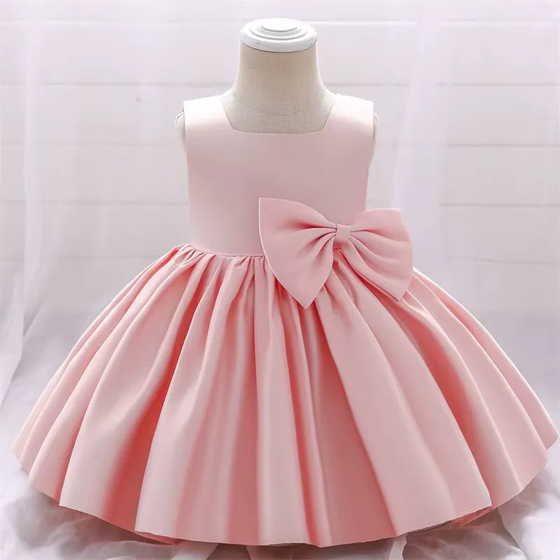Vestido Infantil com Laço para Festas 3 Meses a 10 Anos Varialle