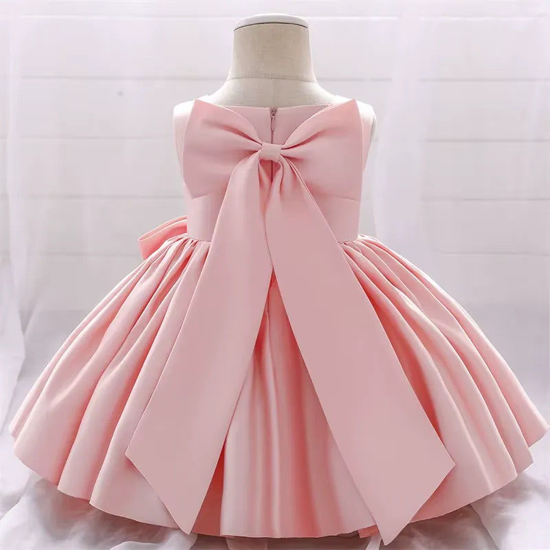 Vestido Infantil com Laço para Festas 3 Meses a 10 Anos Varialle