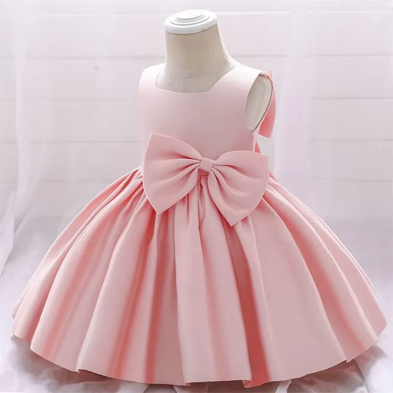 Vestido Infantil com Laço para Festas 3 Meses a 10 Anos Varialle