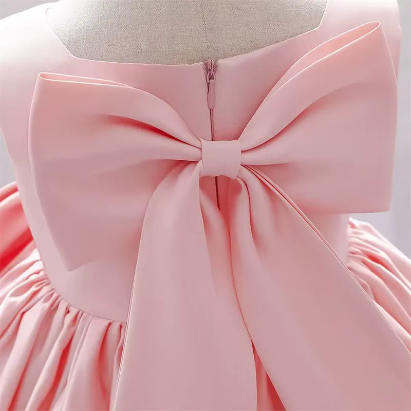 Vestido Infantil com Laço para Festas 3 Meses a 10 Anos Varialle