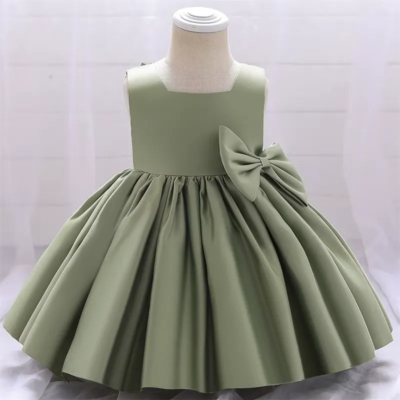 Vestido Infantil com Laço para Festas 3 Meses a 10 Anos Varialle