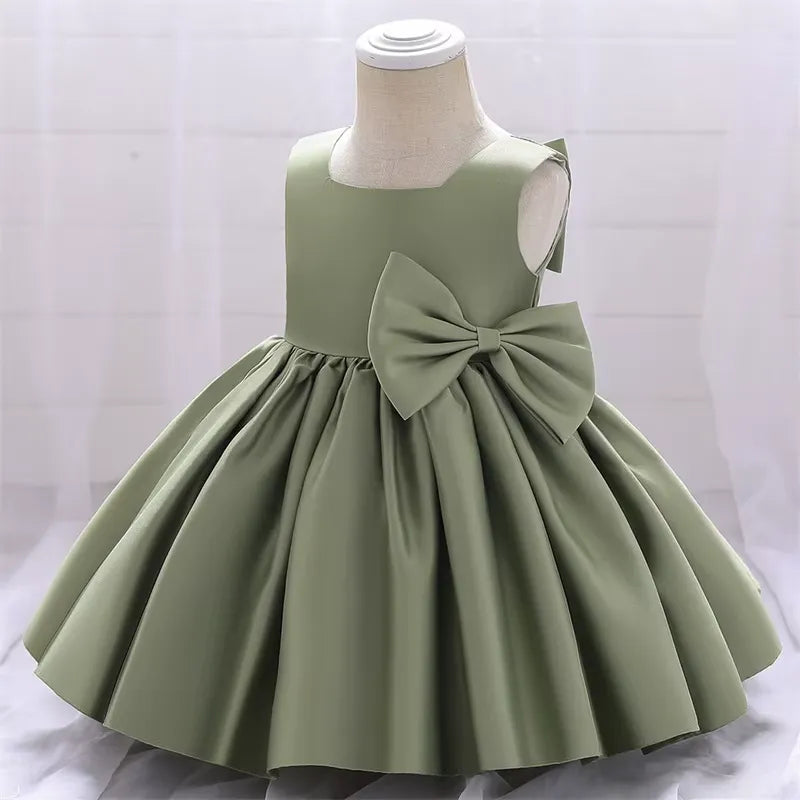 Vestido Infantil com Laço para Festas 3 Meses a 10 Anos Varialle