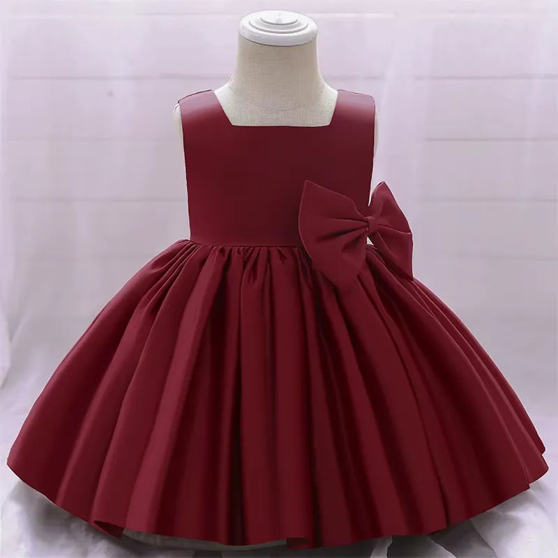 Vestido Infantil com Laço para Festas 3 Meses a 10 Anos Varialle