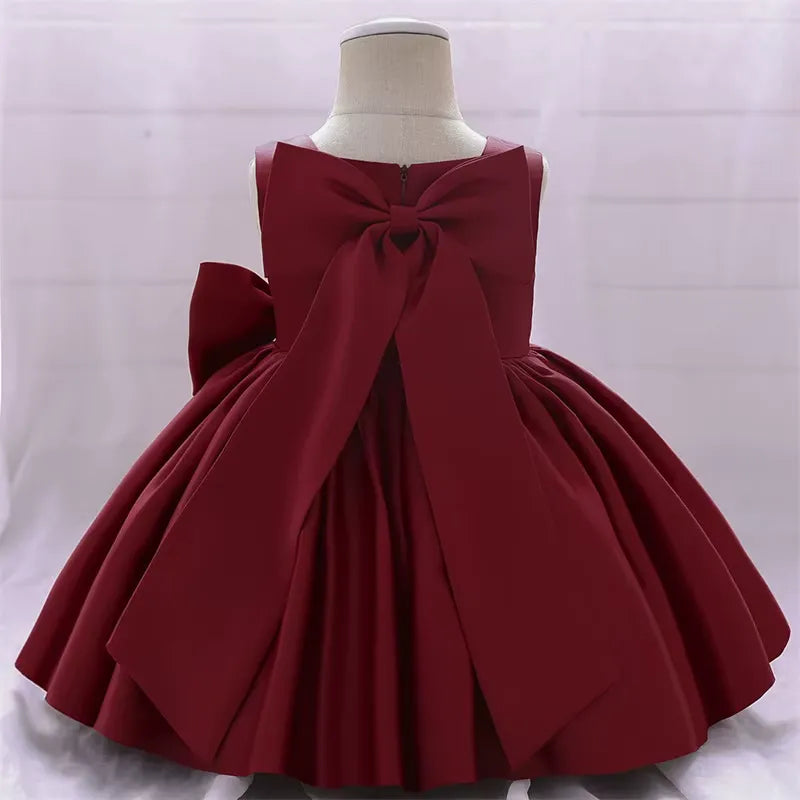 Vestido Infantil com Laço para Festas 3 Meses a 10 Anos Varialle