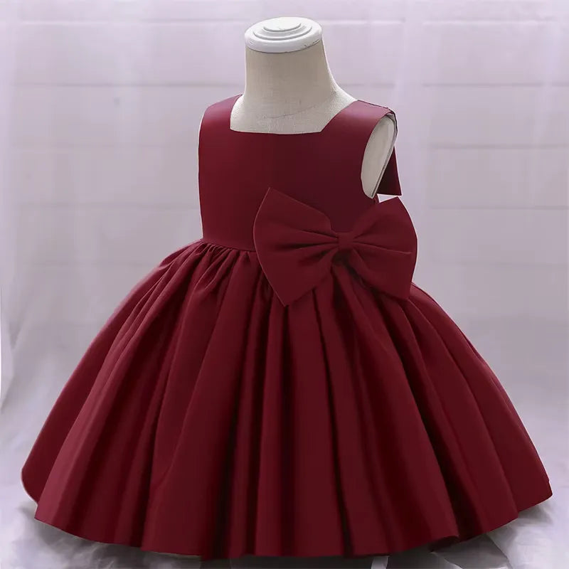 Vestido Infantil com Laço para Festas 3 Meses a 10 Anos Varialle