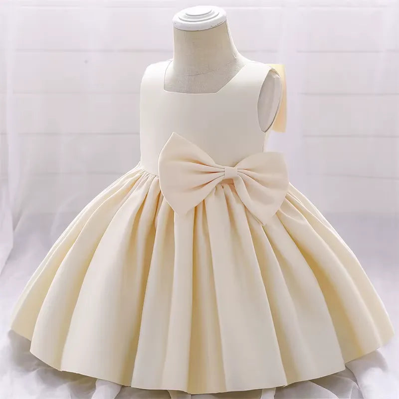 Vestido Infantil com Laço para Festas 3 Meses a 10 Anos Varialle