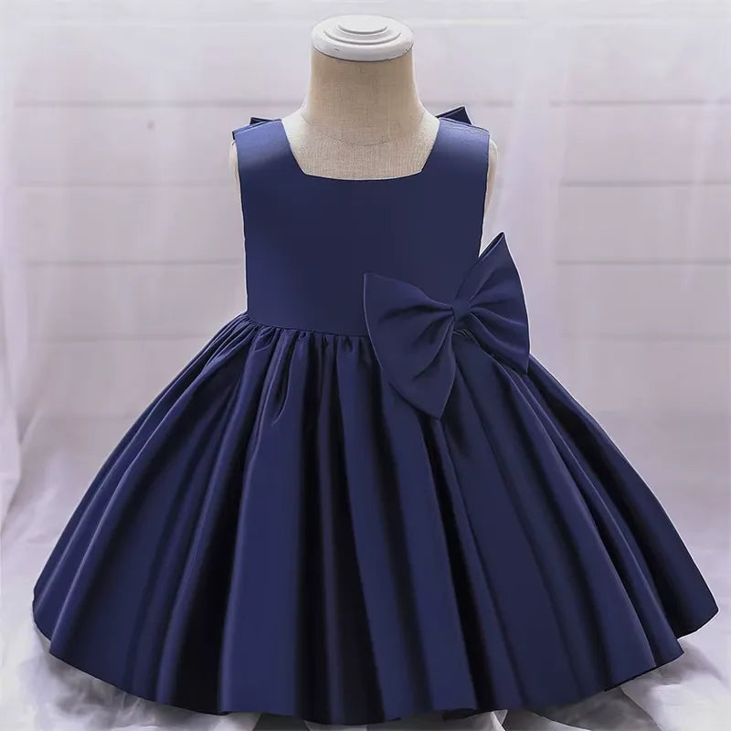 Vestido Infantil com Laço para Festas 3 Meses a 10 Anos Varialle