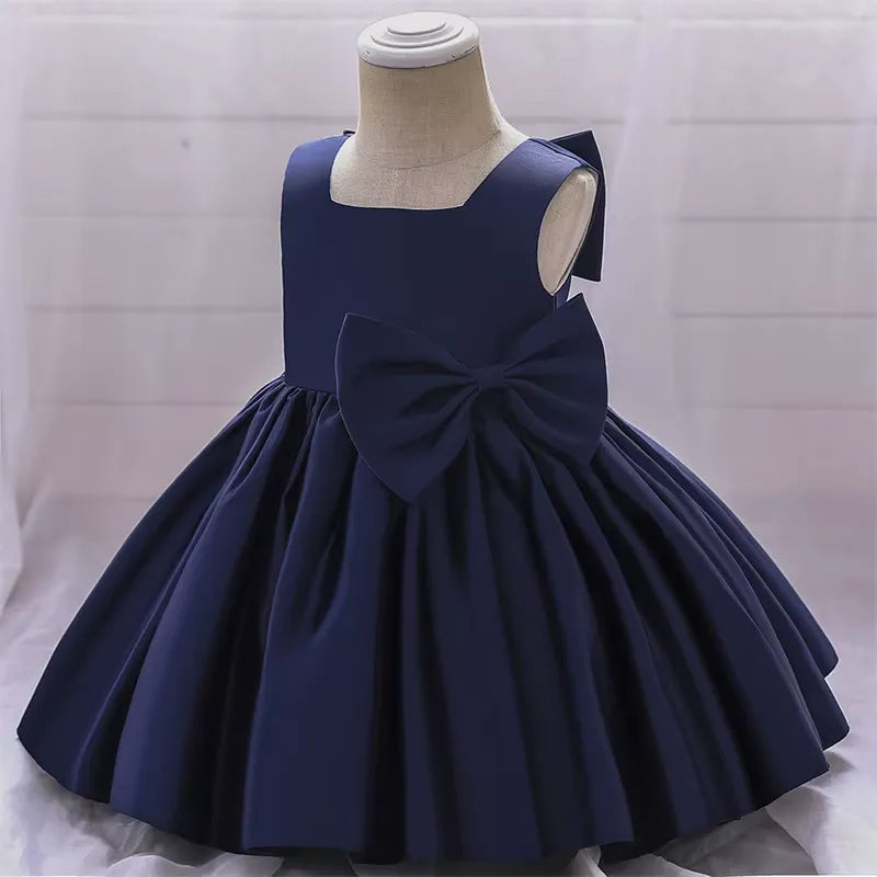 Vestido Infantil com Laço para Festas 3 Meses a 10 Anos Varialle