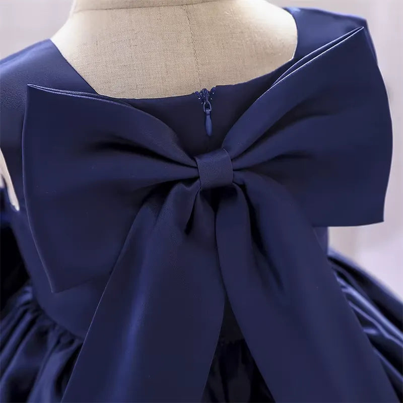 Vestido Infantil com Laço para Festas 3 Meses a 10 Anos Varialle