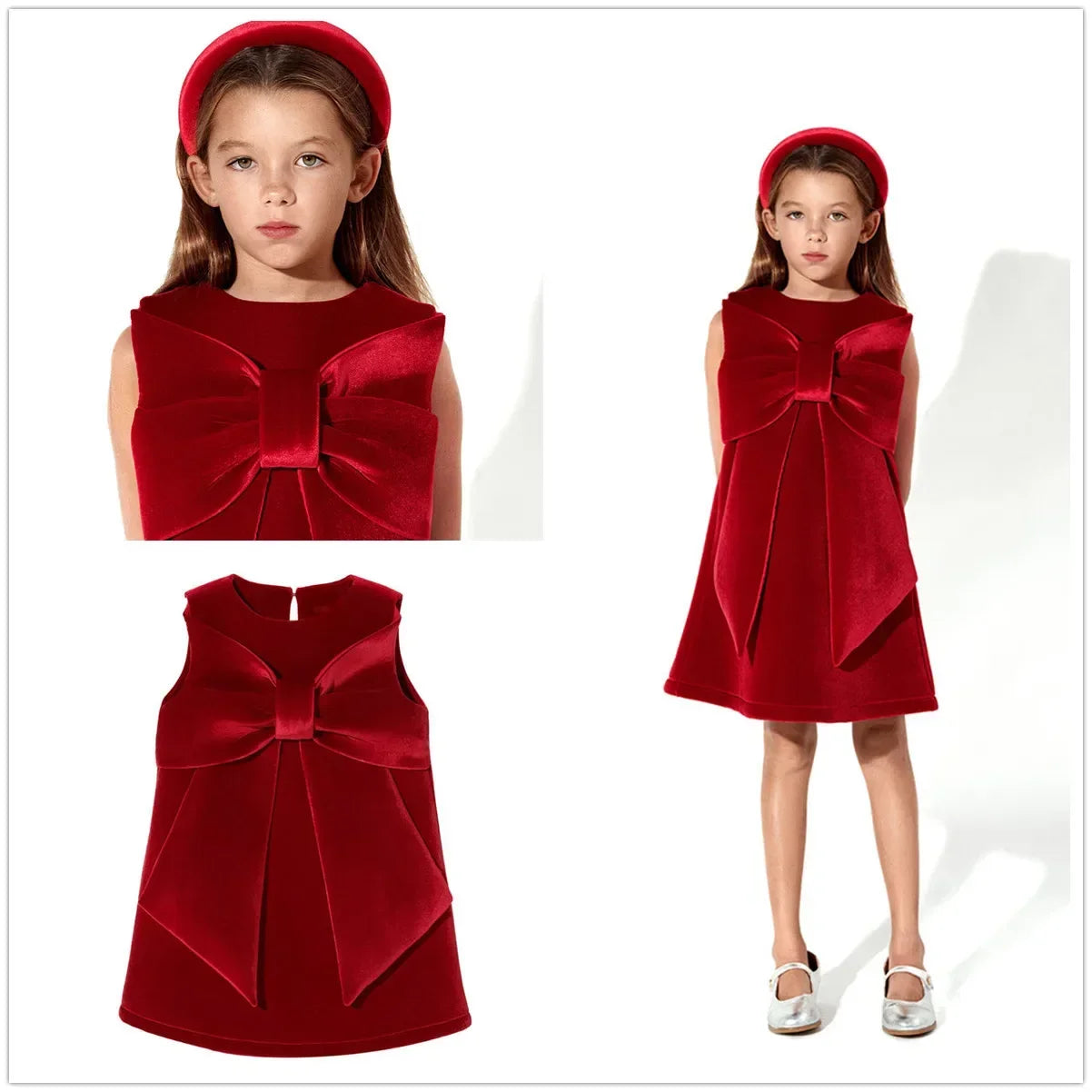 Vestido Infantil de Festa em Veludo Amorella - 1 a 8 Anos Varialle
