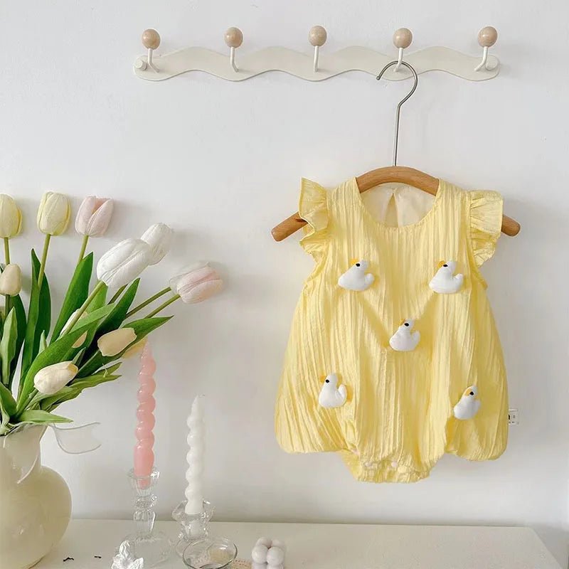 Body Infantil com Apliques Fofos e Mangas Voadoras - 3 a 24 Meses | LANÇAMENTO BLACK FRIDAY - Varialle