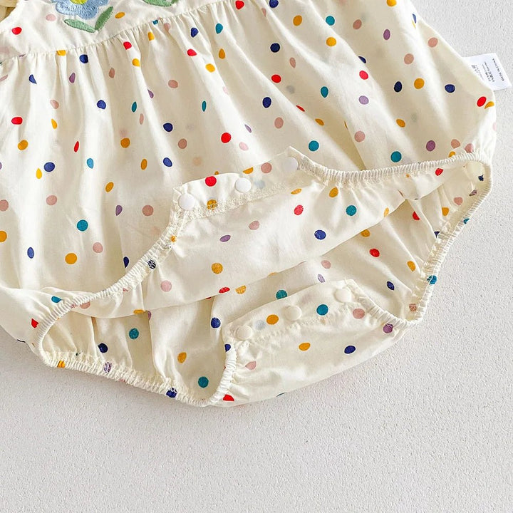 Bodysuit Colorido em Algodão com Bordado Floral para Bebês - 0 a 24 Meses - Varialle