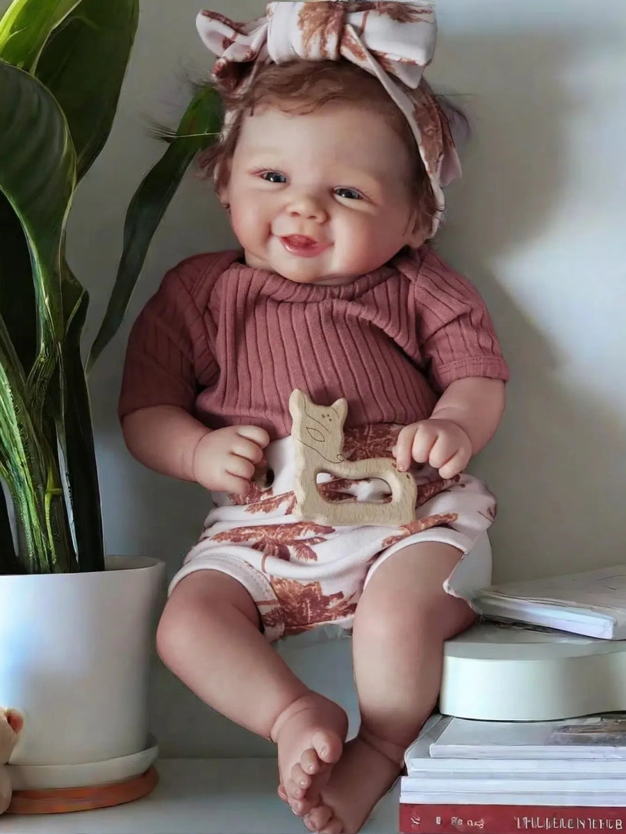 Boneca Reborn Nina Corpo de Tecido - Toque Realista 45cm - Varialle