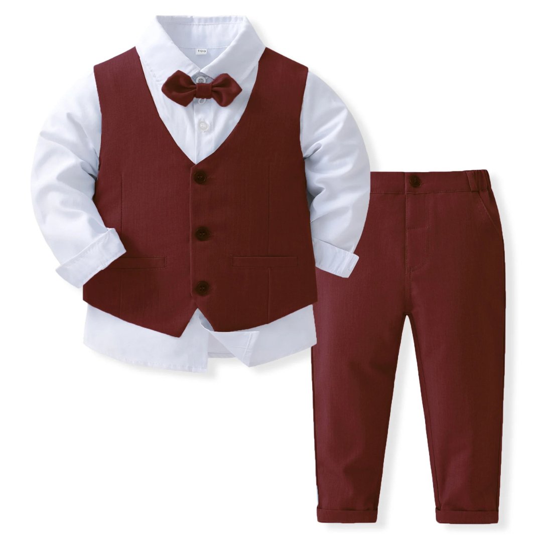 Conjunto Elegante Infanto | Camisa, Colete e Calça - Varialle
