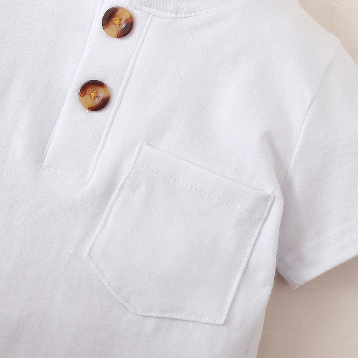 Conjunto Infantil de Verão TopBaby - Camiseta e Shorts - 3M a 24M | LANÇAMENTO BLACK FRIDAY - Varialle