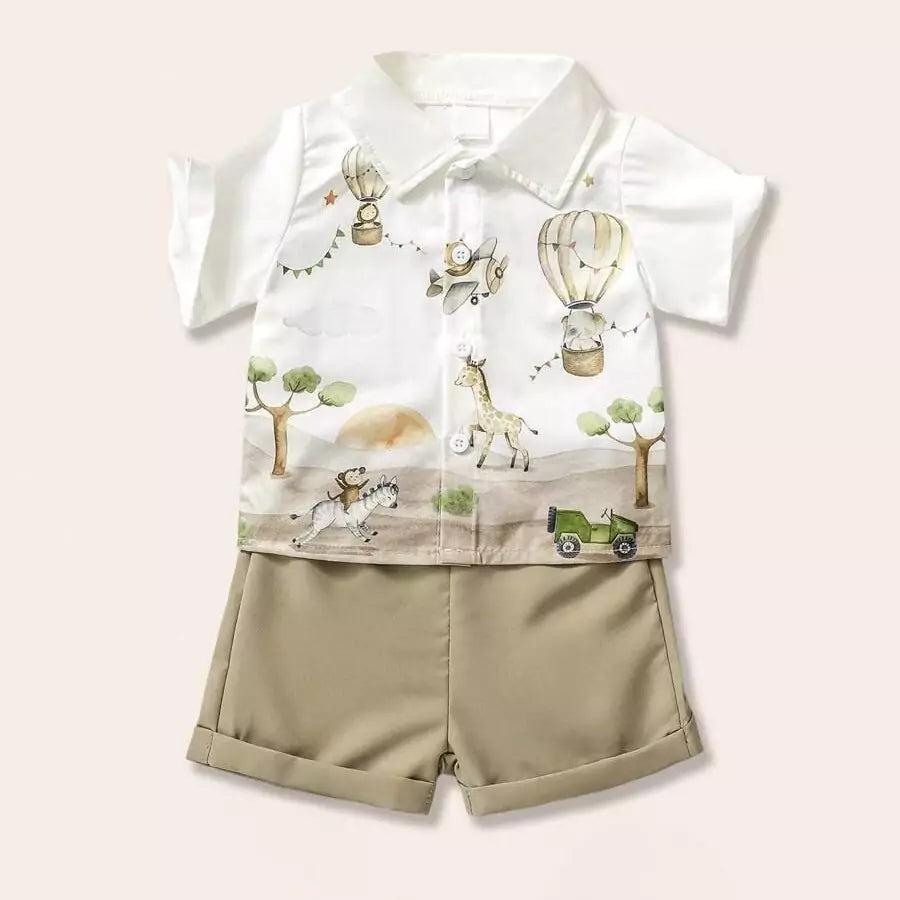 Conjunto Infantil Masculino Expedição Selvagem 6 Meses a 3 Anos