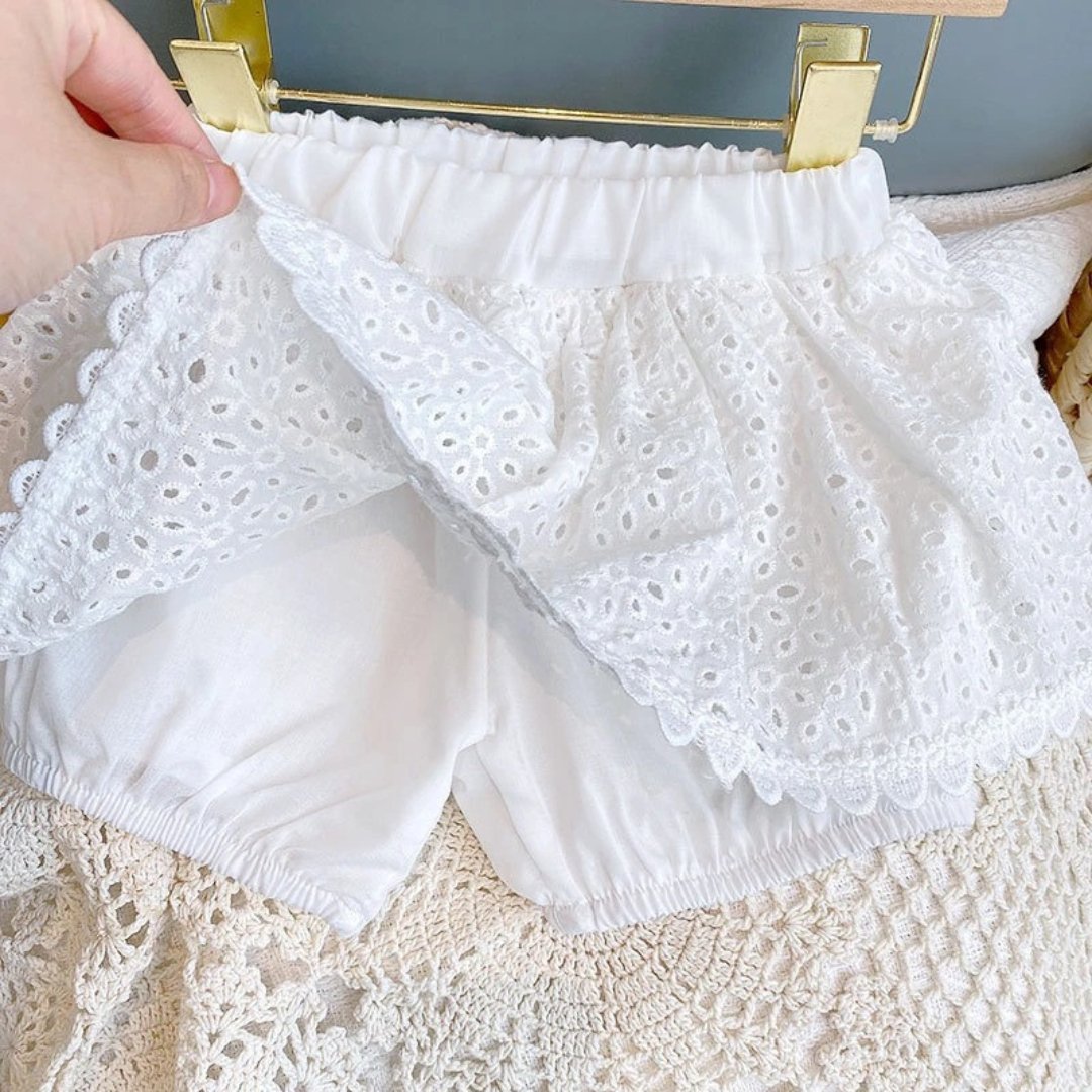 Conjunto Infantil para Meninas em Algodão Rendado - Floralita - Varialle