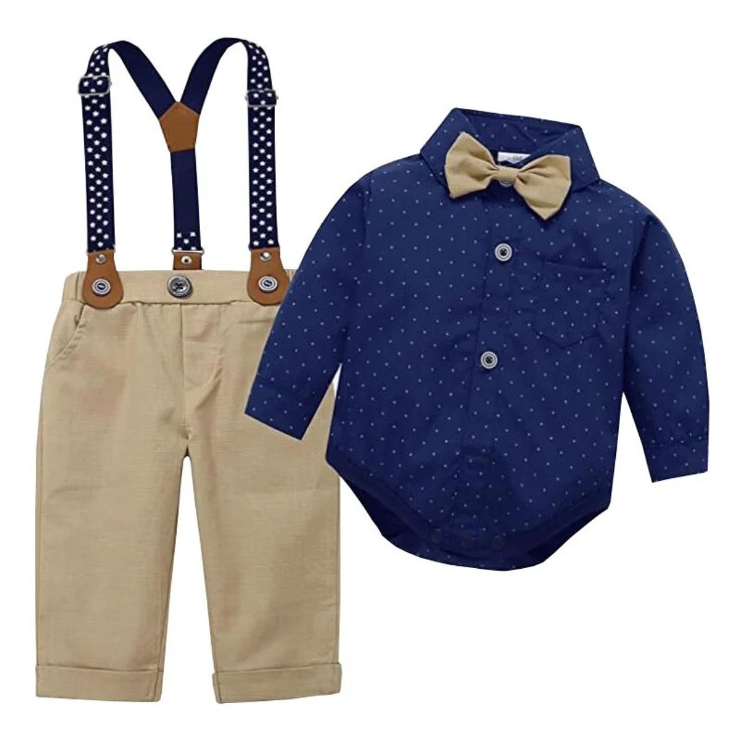 Conjunto Príncipe Azulinho - Look Social Bebê Elegante - Varialle