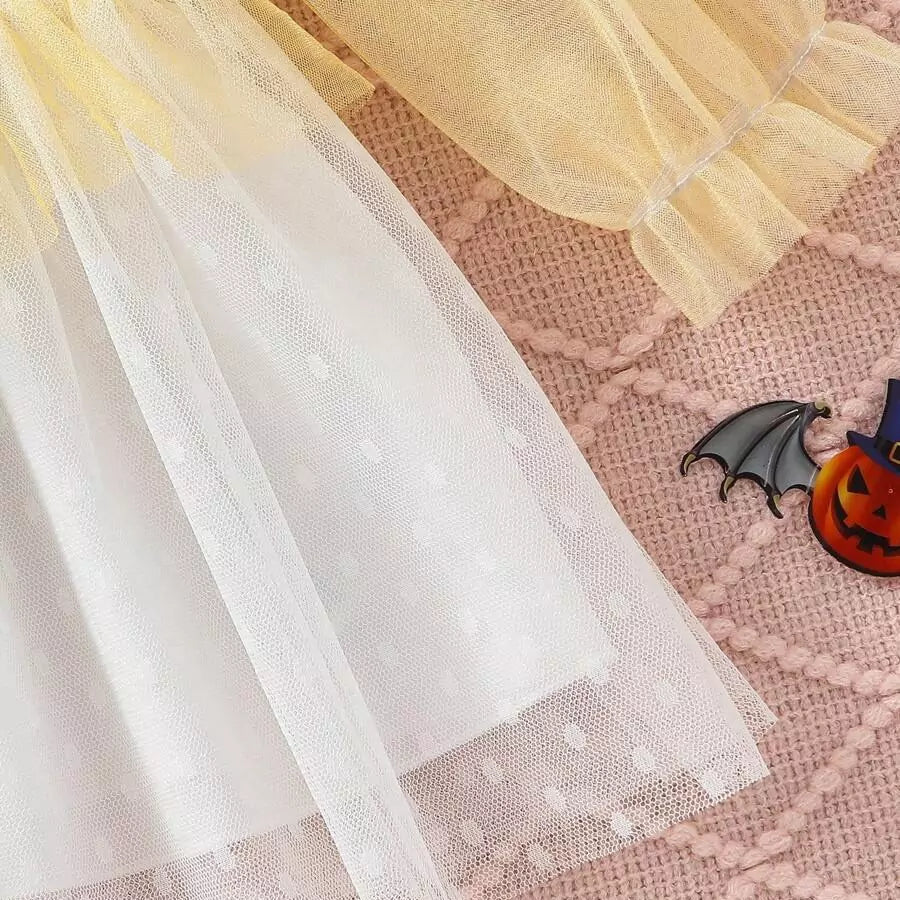 Fantasia Infantil Feminina Halloween Fantasminha Bebê 6 a 24 Meses