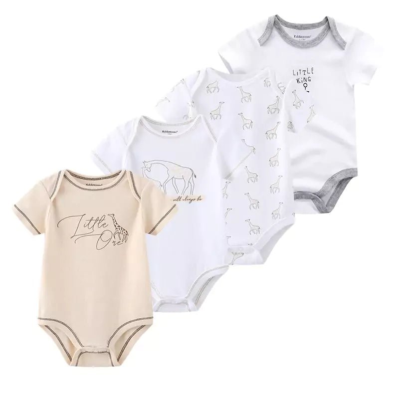 Kit 4 Bodies Bebê 100% Algodão Manga Curta - Bebilu - Varialle