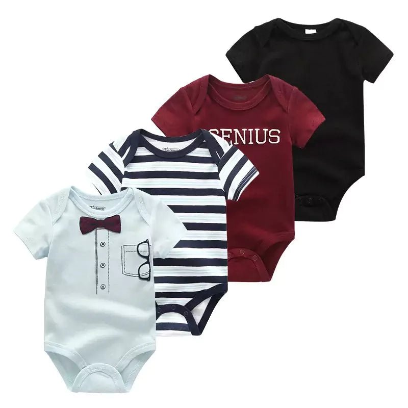 Kit 4 Bodies Bebê 100% Algodão Manga Curta - Bebilu - Varialle