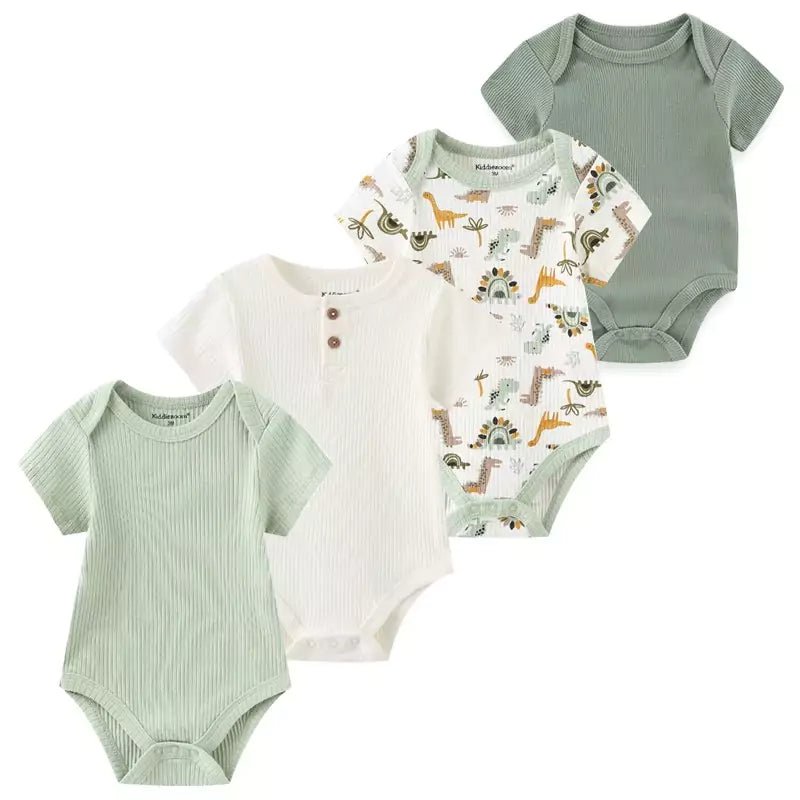 Kit 4 Bodies Bebê 100% Algodão Manga Curta - Bebilu - Varialle